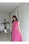 Double Set of Pocketed and Belt Summer Long Dresses - 6