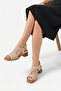 Elenora Women's Genuine Leather Heels Sandals - Beige - 6