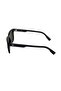 L 6077S 001 55 Unisex Rectangular Black Mirrored Bone Sunglasses - 3