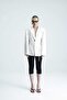 Nui̇t B Waist-Fitted White Bird's Eye Detailed Jacket - 3