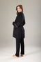 New Season Black Piping Summer Short Sleeve Maternity Pajama Set with Easy Breastfeeding Feature - 6