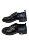 Lace-Up Shiny Oxford Style Casual Women's Shoes - 2