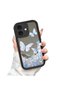 iPhone 16 Compatible Luxury and Stylish Romantic Butterfly and Floral Print Mirror Case - 2