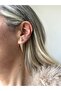 Imported Gold All-Stone Nail Earrings - 3