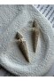Imported Gold All-Stone Nail Earrings