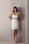 White High Waist Pleated Viscose Women's Knitwear Mini Skirt - 2