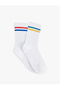 Cotton Pack of 2-Piece Striped Detail Socket Socks Set