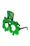 St. Patrick'S Day Glitter Shamrock Glasses With Mini Top Hat - 2