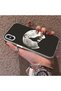 iPhone X/Xs Compatible Hard Acrylic Back Silicone Edge Lens Protection Case Wild Wolf - 3