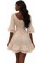 Women’s Floral V-Neck Mini Dress – Elegant Ruffle Sleeve, Smocked Waist, Flowy A-Line Summer Par - 2