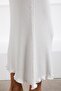 White Elastic Waistband Viscose Corded Fabric Women Knit Skirt - 7