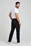 Men's Black Oversized Piped Baggy 2 Thread Comfortable Fit Wide Leg Sweatpants - 8