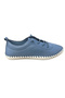2010 Womenly Style Blue Women's Casual Shoes % 100 Genuine Leather Soft Elastic Stretchy