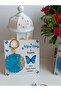 Butterfly Themed Card Gift Keychain (10 Pieces) Birthday/Baby Shower/Mevlüt Gifts - 3