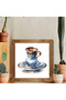 One Piece Real Wood Framed Kitchen Decor Painting Cavalry Coffee