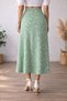 Women's Viscose Long Ankle-Length Front Leg Mid Slit Zippered Skirt - 2