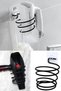 Strong Adhesive Hair Dryer Holder Bathroom Blow Dryer Hanger Matte Black Stainless Design