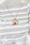 316L Steel Chain Gold Zircon Stone Christmas Theme Women's Necklace - 2