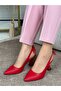 Royal Women's Leather Short Goblet Heel Pointed Toe Open Back Bow Detail Heeled Shoes - 2