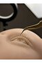 Professional Silk Eyelash Tweezers Curved Fine Tip Stainless Steel Gold - 3