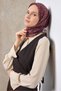 Women's Burgundy Green Ethnic Pattern Lyocell Monare Scarf 171001-02