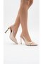 Premium Series Double Gold Buckled Thin High Gold Heeled Women's Wedding Party Evening Dress Stiletto Shoes - 3