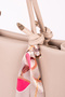 Women's Scarf Shoulder Bag , Large Size Zippered Vegan Leather Bag - 4