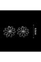 Silver Color Zamak Brass Plated, Steel Tipped Stylish Floral Print Large Size Women's Earrings 🌟 - 3