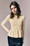 Knitted peplum top - 2