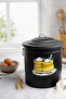 Flour Storage Bucket with Metal Lid – Large Decorative Food Storage Container - 3