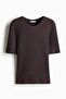 Ribbed silk-blend top - 5