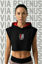 Attack on Titan Printed Zero Sleeve Hooded Sports Women Cropped - 2