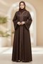 Premium Umbrella Women's Abaya Wide Sleeve V-neck Modest Daily Wear Full Close Casual Muslim Abayas