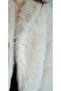 Women's Beige Shawl Collar Synthetic Fur Jacket Coat Yy101340 - 5