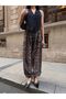 Women's Leopard Printed Pack Elastic Leg Shalwar Trousers - 2