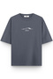 Camaro Classic Car Printed Semi Oversized Smoked T-Shirt 1092