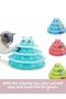 Special Production Durable Non-Slip Rubber Pad 3 Ball Fun 3 Layer Cat Toy 19.5 cm x 24cm - 2