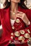Leaf Metal Button 23 mm Gold Plated 1 Package 6 Pieces - 5