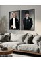 Mustafa Kemal Atatürk 2 Piece Wooden Framed Painting Act - 4