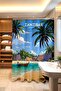 Bathroom Curtain, Turquoise Escape Patterned Shower Curtain, Bathtub Curtain 175X200Cm - 3