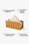 Rattan Wicker Vertical Napkin Holder 14X5.5X8.5 cm – Decorative Tabletop Napkin Stand - 7