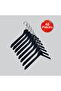 Wooden (Lama Silver Hook) Clothes, Blouse, Shirt Hangers Black Color 48 Pieces