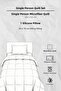 Single Microfiber Quilt + Pillow Set 155X215 cm - Anti-Allergic Washable Silicone Filling - 8