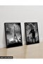 Eiffel Tower Love 2 Piece Wooden Framed Painting Act - 3