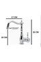 Anthracite Washbasin Faucet High Model with Movable Head Retro Design Anthracite Gray Bathroom Sink Faucet - 5