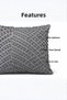 Anthracite Pompon Textured Cushion |   Modern Decorative Cushion Cover - 2