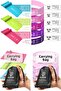 8-Piece Pilates Resistance Band Set 3 Open + 5 Closed Exercise Loops Rubber for Squats Aerobics Pink - 3