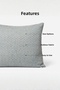 Ultra Durable Outdoor Decorative Cushion – Water and Sun Resistant Textured Outdoor Pillow - 2