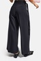 Women's Black W5 Palazzo Fit Special Fabric Belt Detail Design Trousers - 5