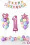 Makaron 1 Year Old Birthday Balloon Set Happy Birthday Party Decorations